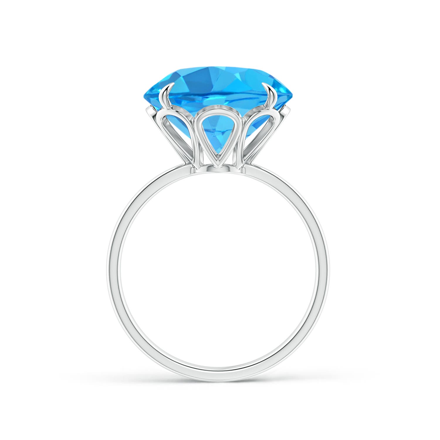 AAA - Swiss Blue Topaz / 9.6 CT / 14 KT White Gold