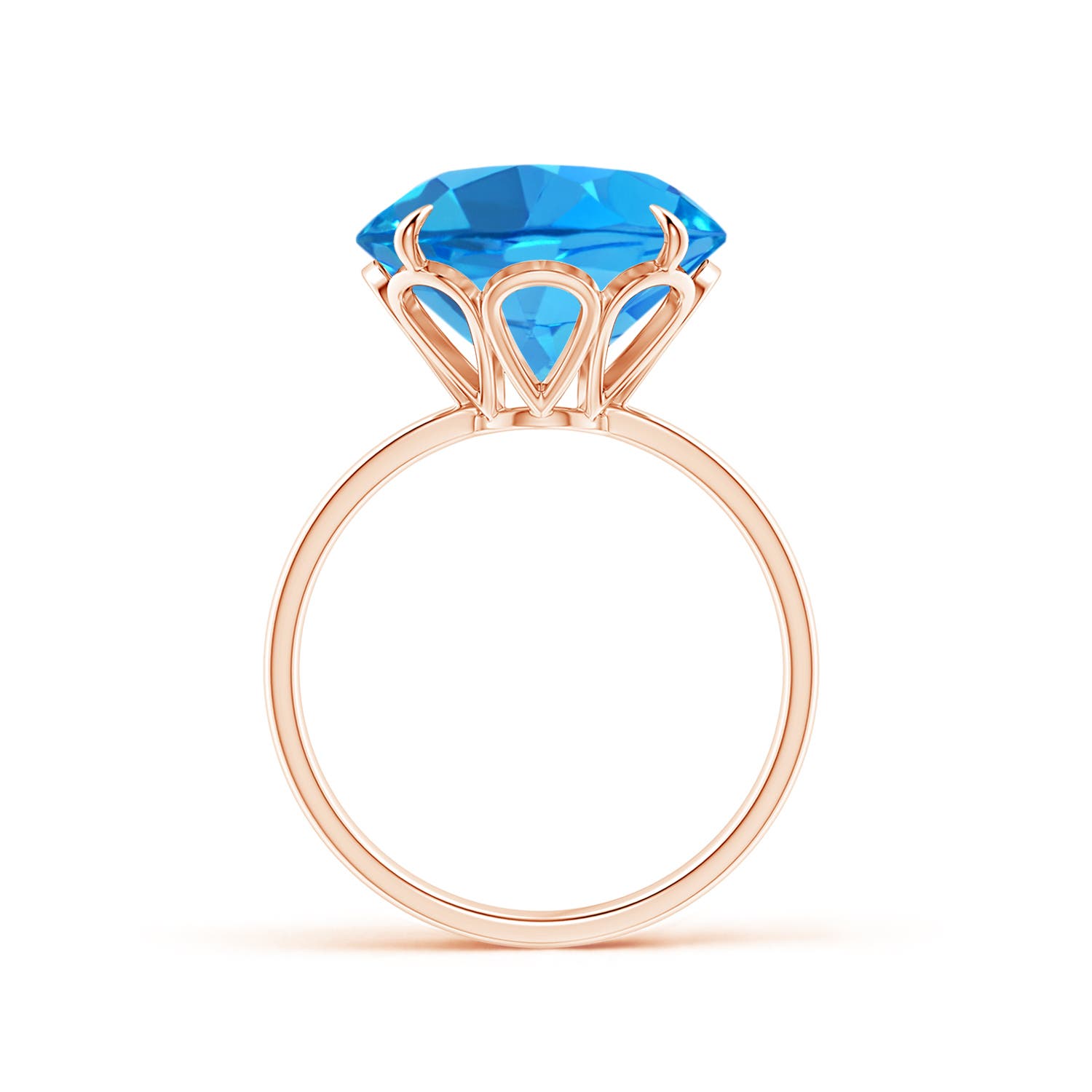 AAAA - Swiss Blue Topaz / 9.6 CT / 14 KT Rose Gold