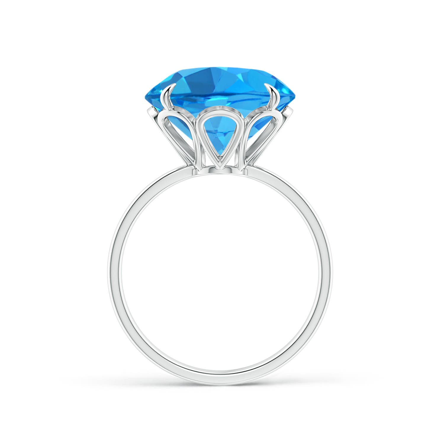 AAAA - Swiss Blue Topaz / 9.6 CT / 14 KT White Gold