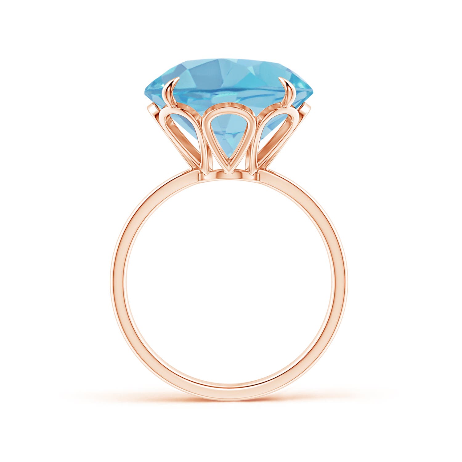 A - Swiss Blue Topaz / 12 CT / 14 KT Rose Gold