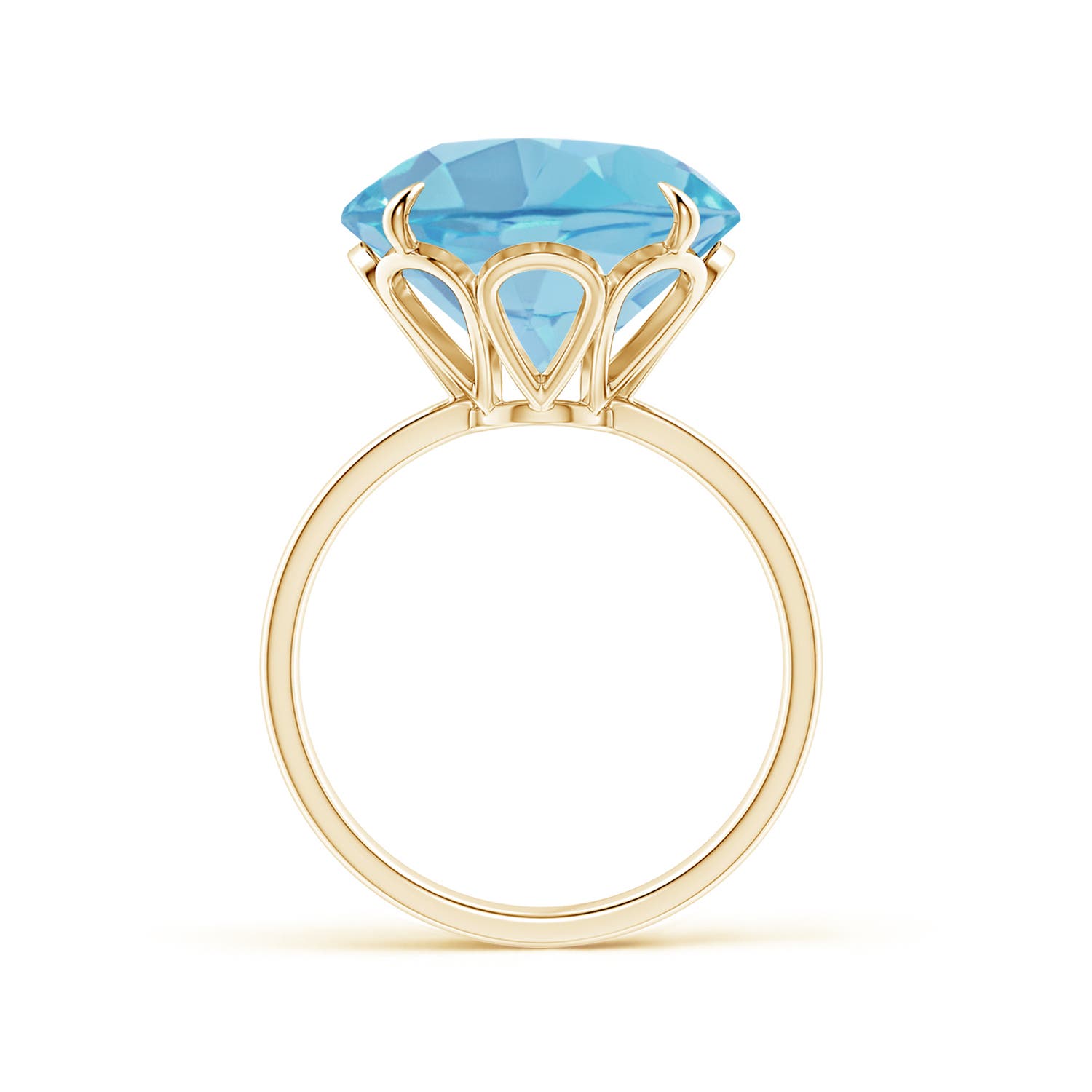 A - Swiss Blue Topaz / 12 CT / 14 KT Yellow Gold