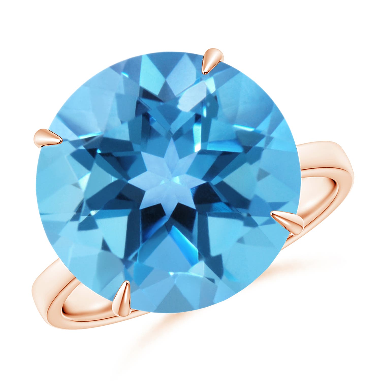 AA - Swiss Blue Topaz / 12 CT / 14 KT Rose Gold