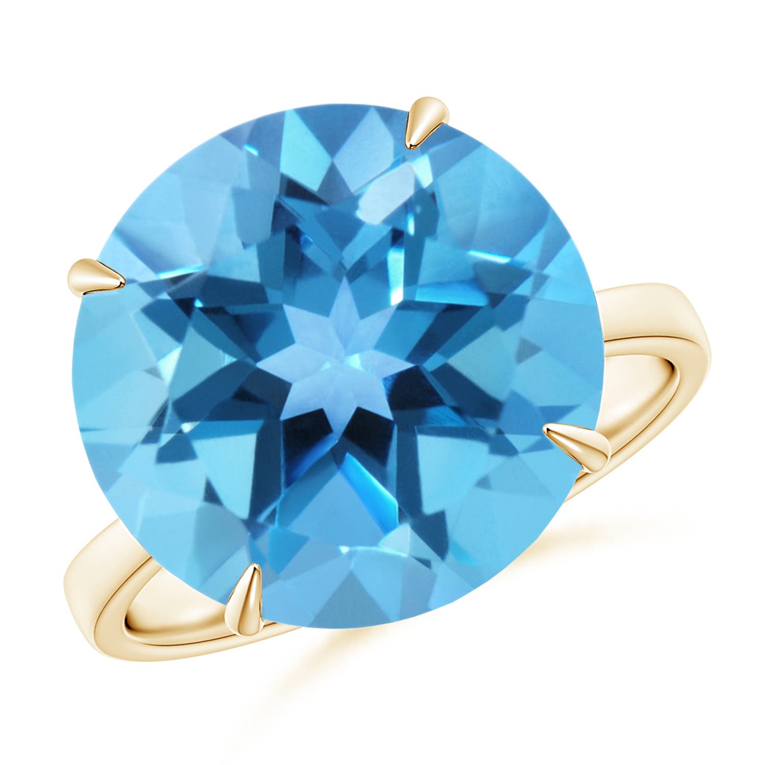 AA - Swiss Blue Topaz / 12 CT / 14 KT Yellow Gold