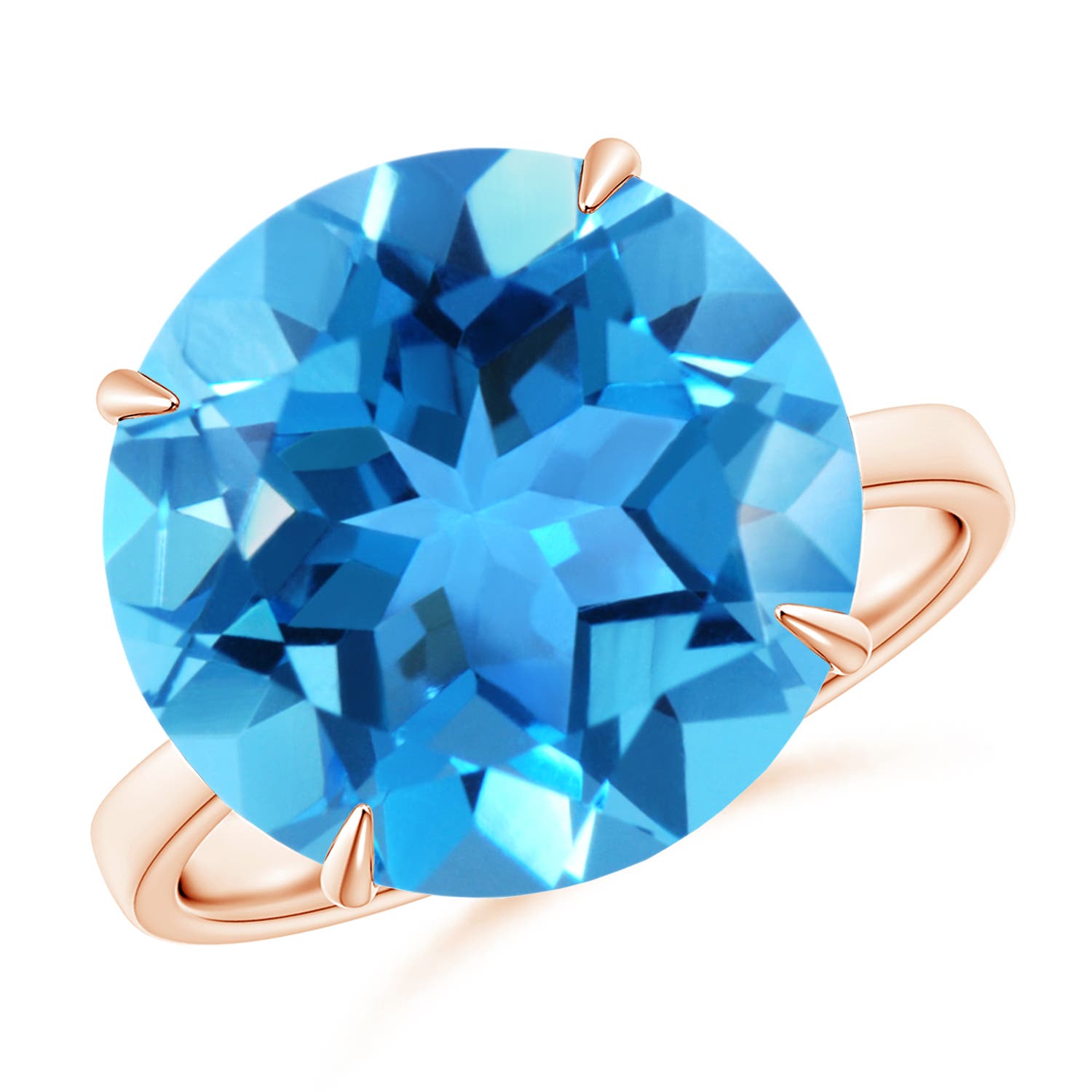 AAA - Swiss Blue Topaz / 12 CT / 14 KT Rose Gold