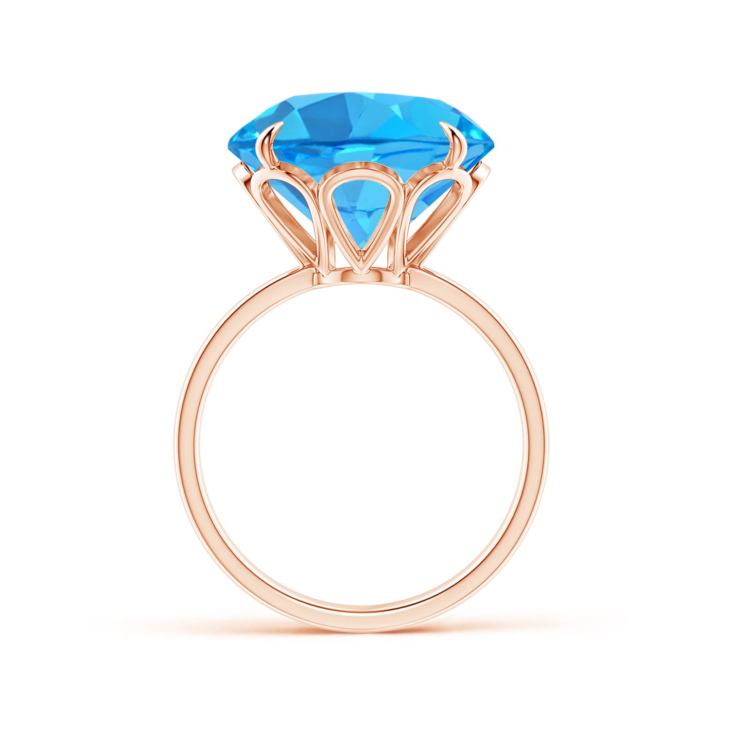 AAA - Swiss Blue Topaz / 12 CT / 14 KT Rose Gold