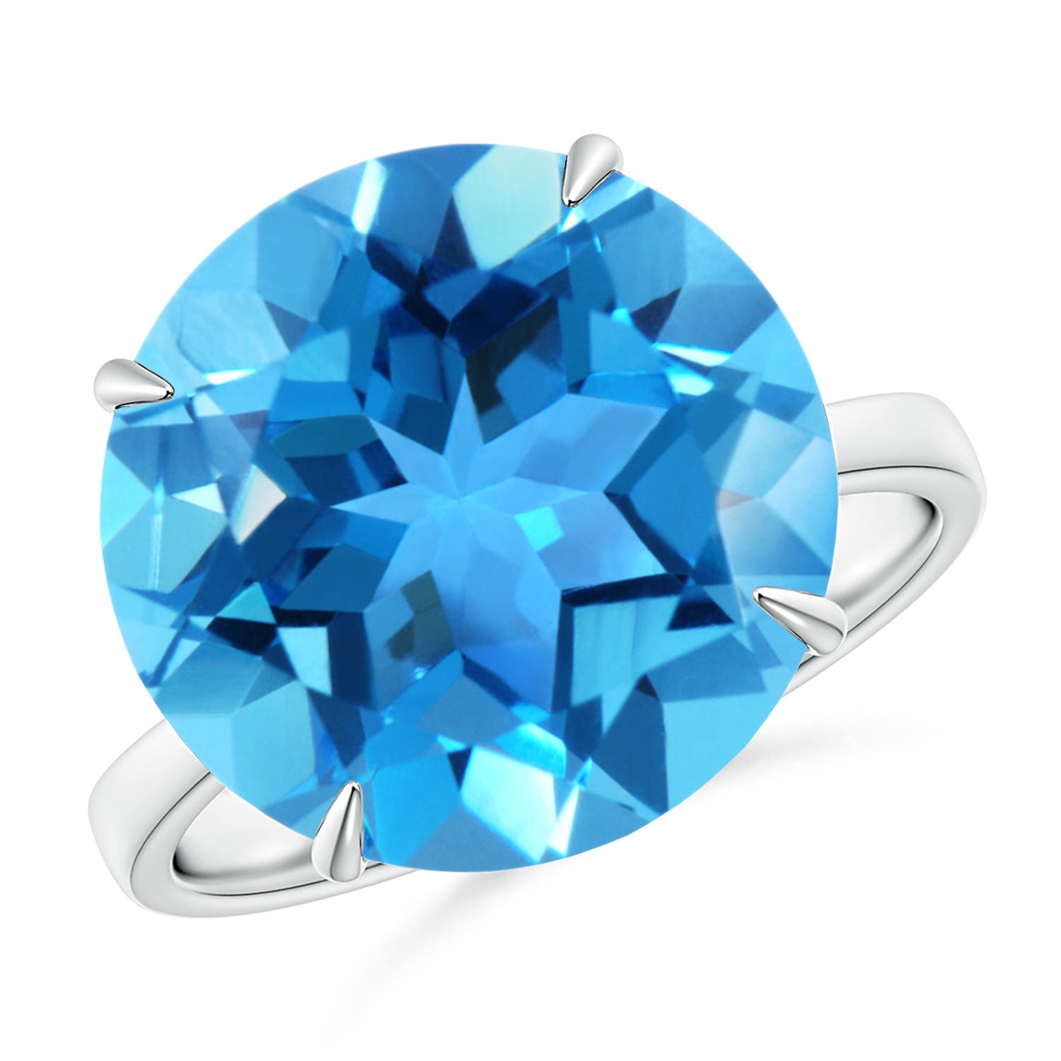 AAA - Swiss Blue Topaz / 12 CT / 14 KT White Gold