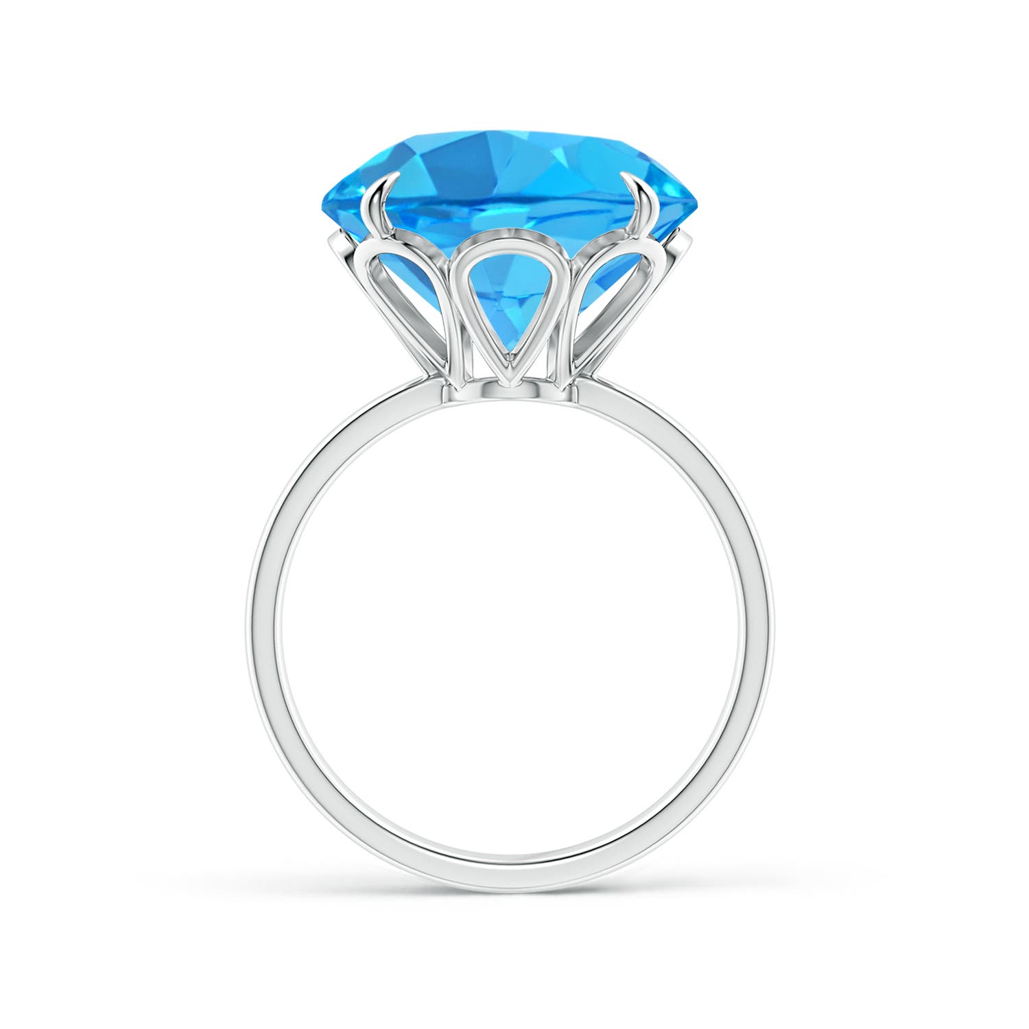 AAA - Swiss Blue Topaz / 12 CT / 14 KT White Gold