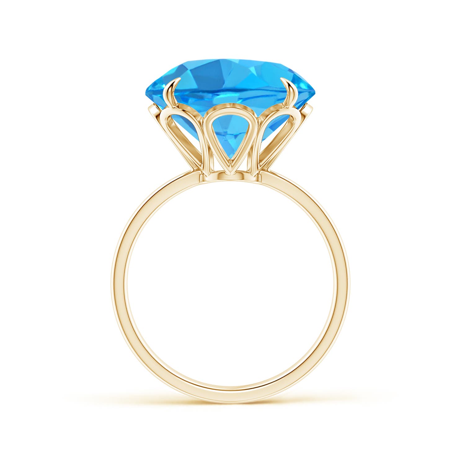 AAA - Swiss Blue Topaz / 12 CT / 14 KT Yellow Gold