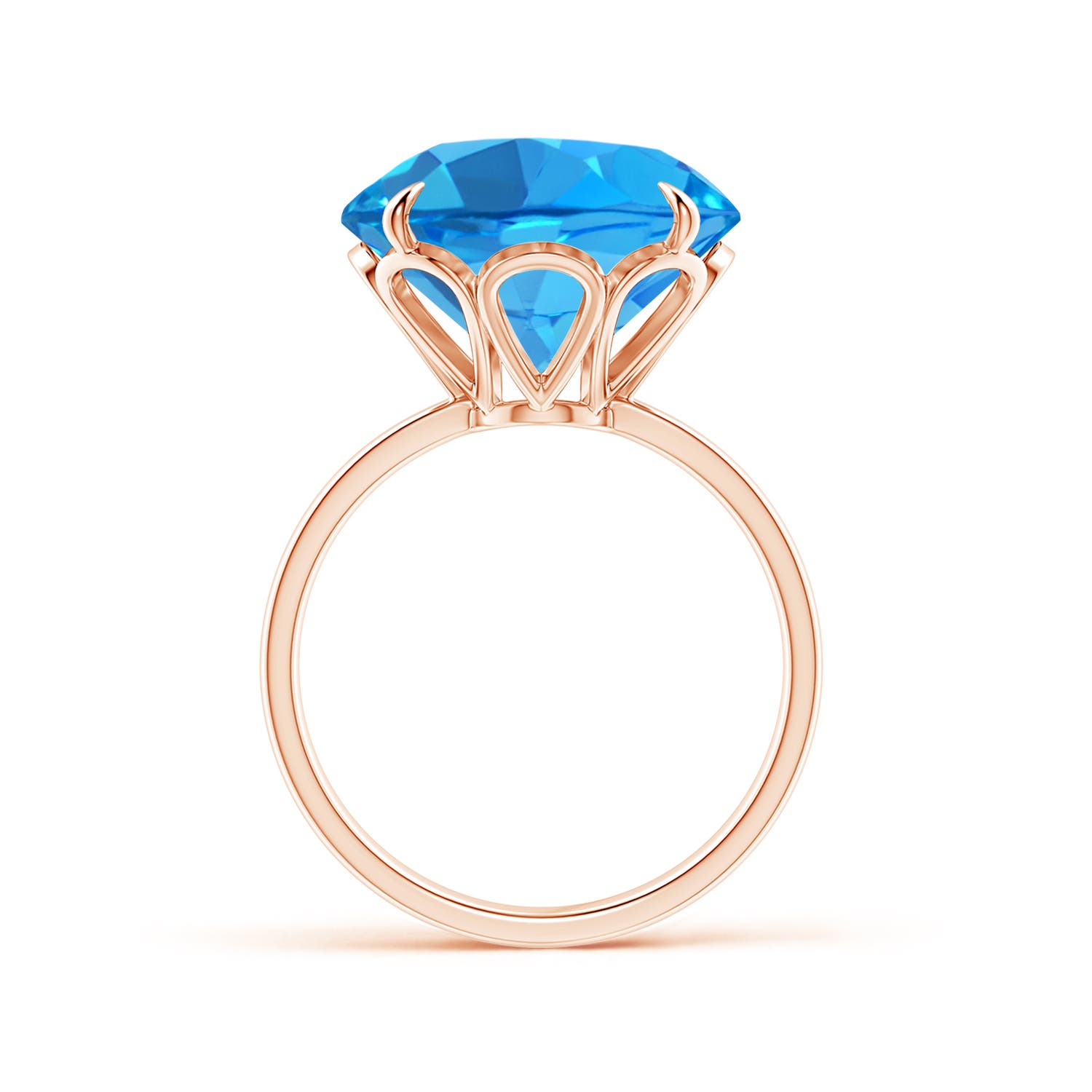 AAAA - Swiss Blue Topaz / 12 CT / 14 KT Rose Gold