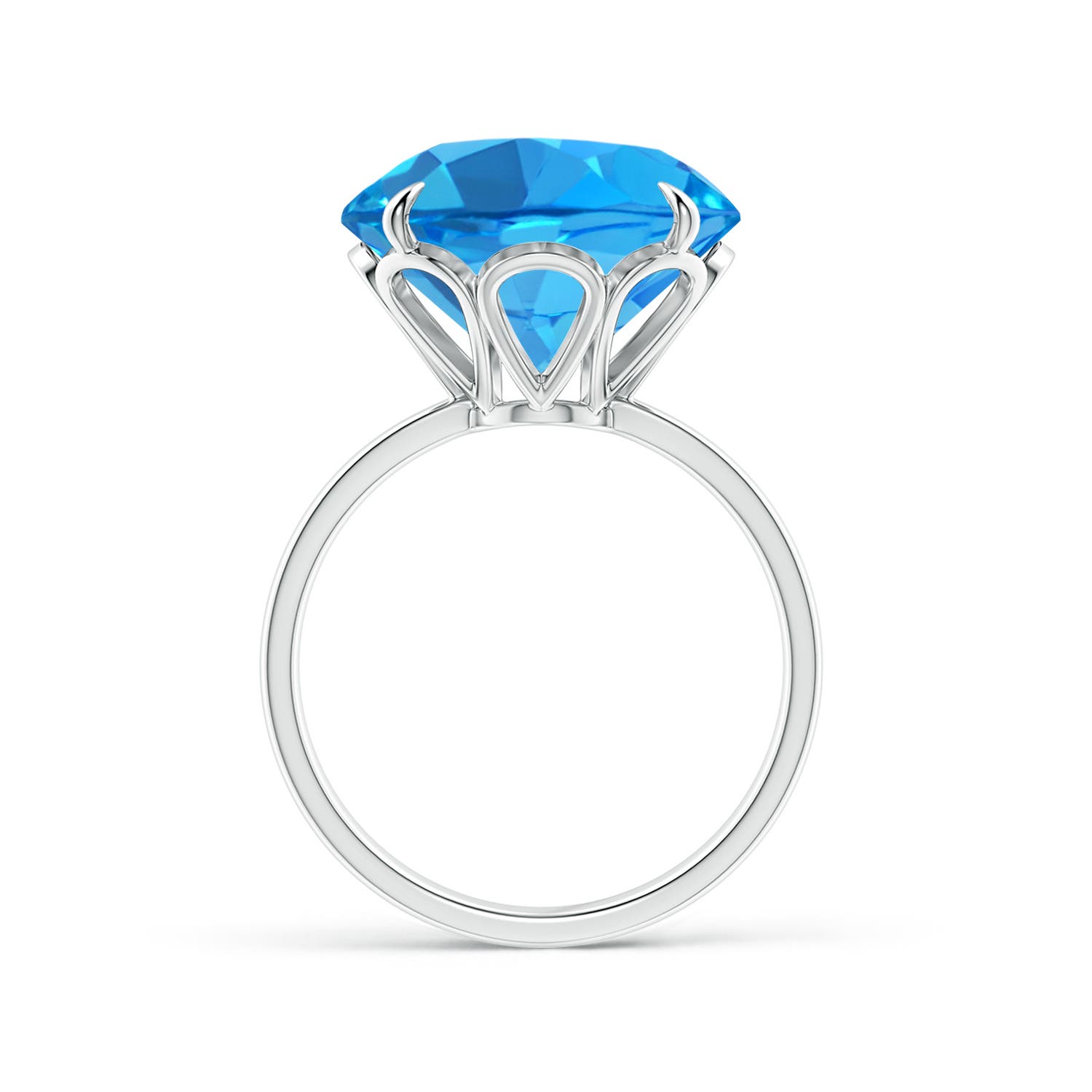 AAAA - Swiss Blue Topaz / 12 CT / 14 KT White Gold