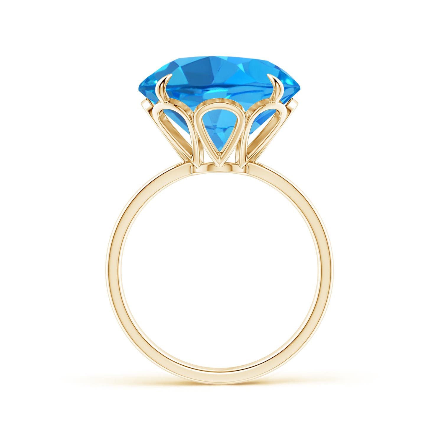 AAAA - Swiss Blue Topaz / 12 CT / 14 KT Yellow Gold