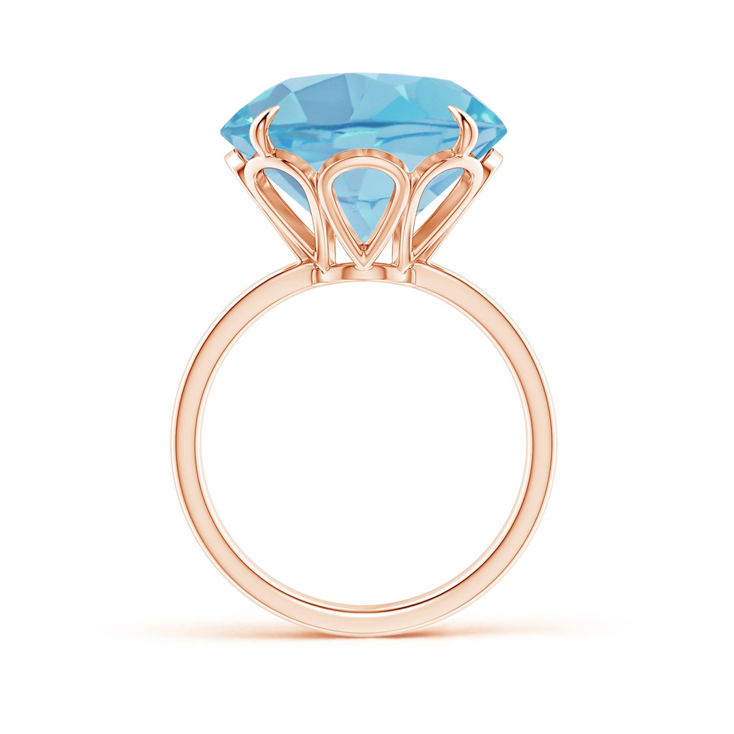 A - Swiss Blue Topaz / 15 CT / 14 KT Rose Gold