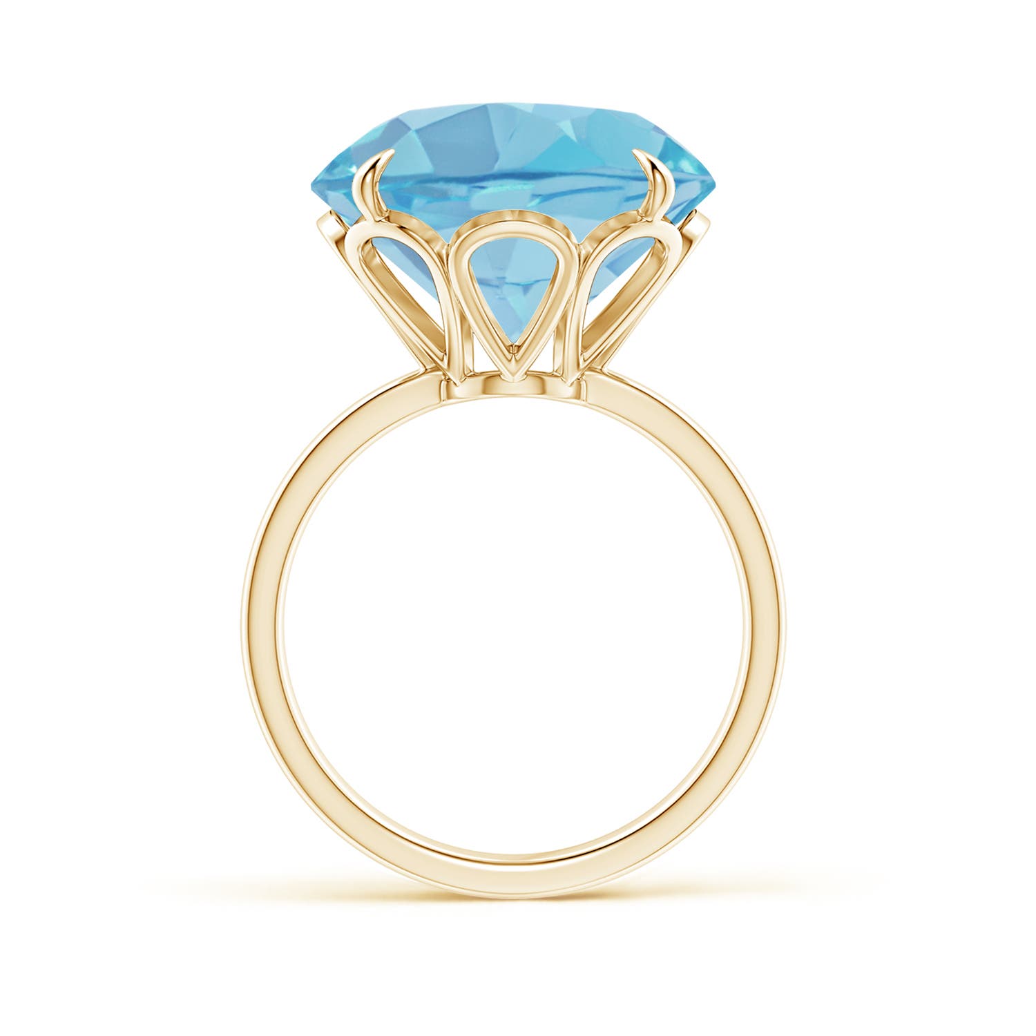 A - Swiss Blue Topaz / 15 CT / 14 KT Yellow Gold