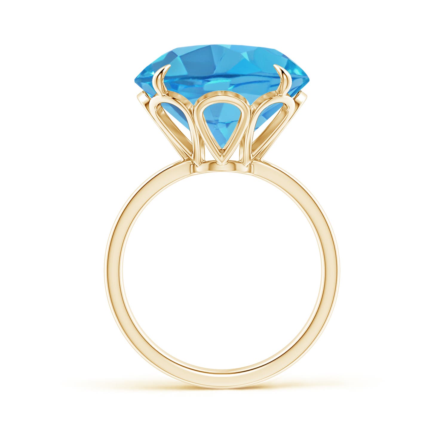 AA - Swiss Blue Topaz / 15 CT / 14 KT Yellow Gold