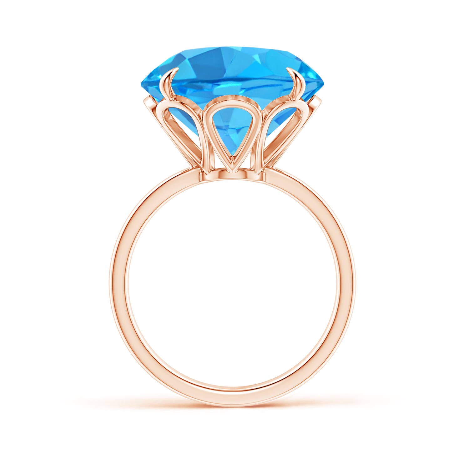 AAA - Swiss Blue Topaz / 15 CT / 14 KT Rose Gold