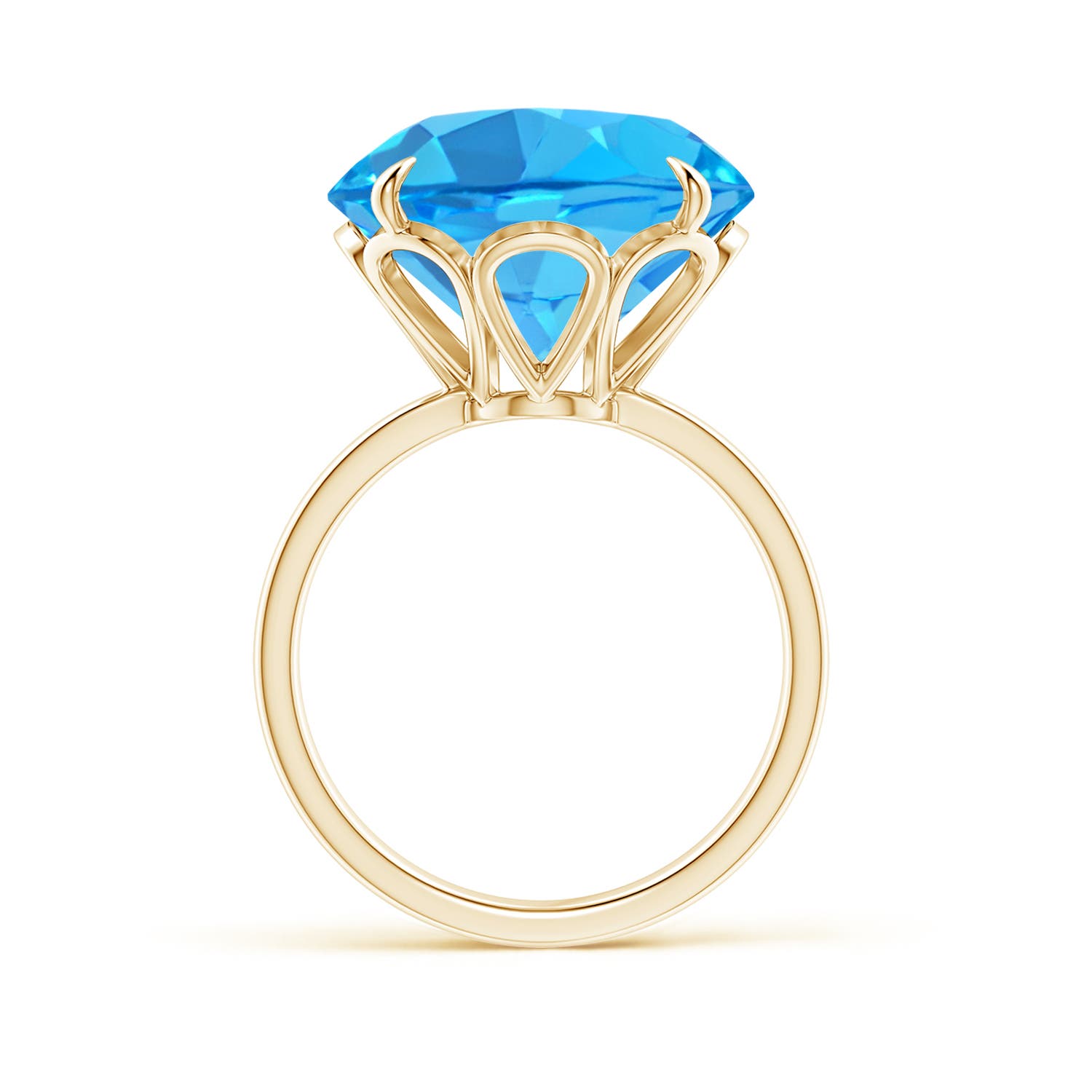 AAA - Swiss Blue Topaz / 15 CT / 14 KT Yellow Gold