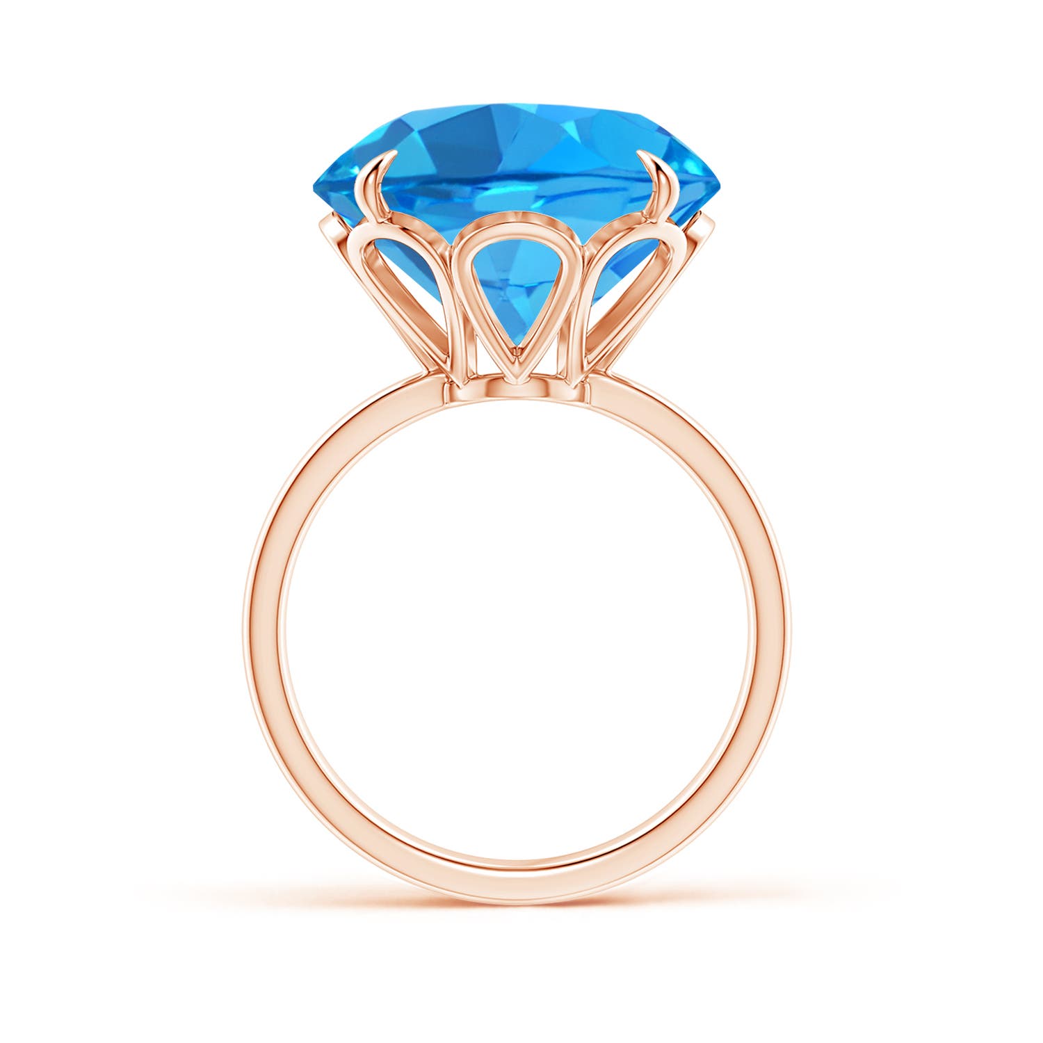 AAAA - Swiss Blue Topaz / 15 CT / 14 KT Rose Gold