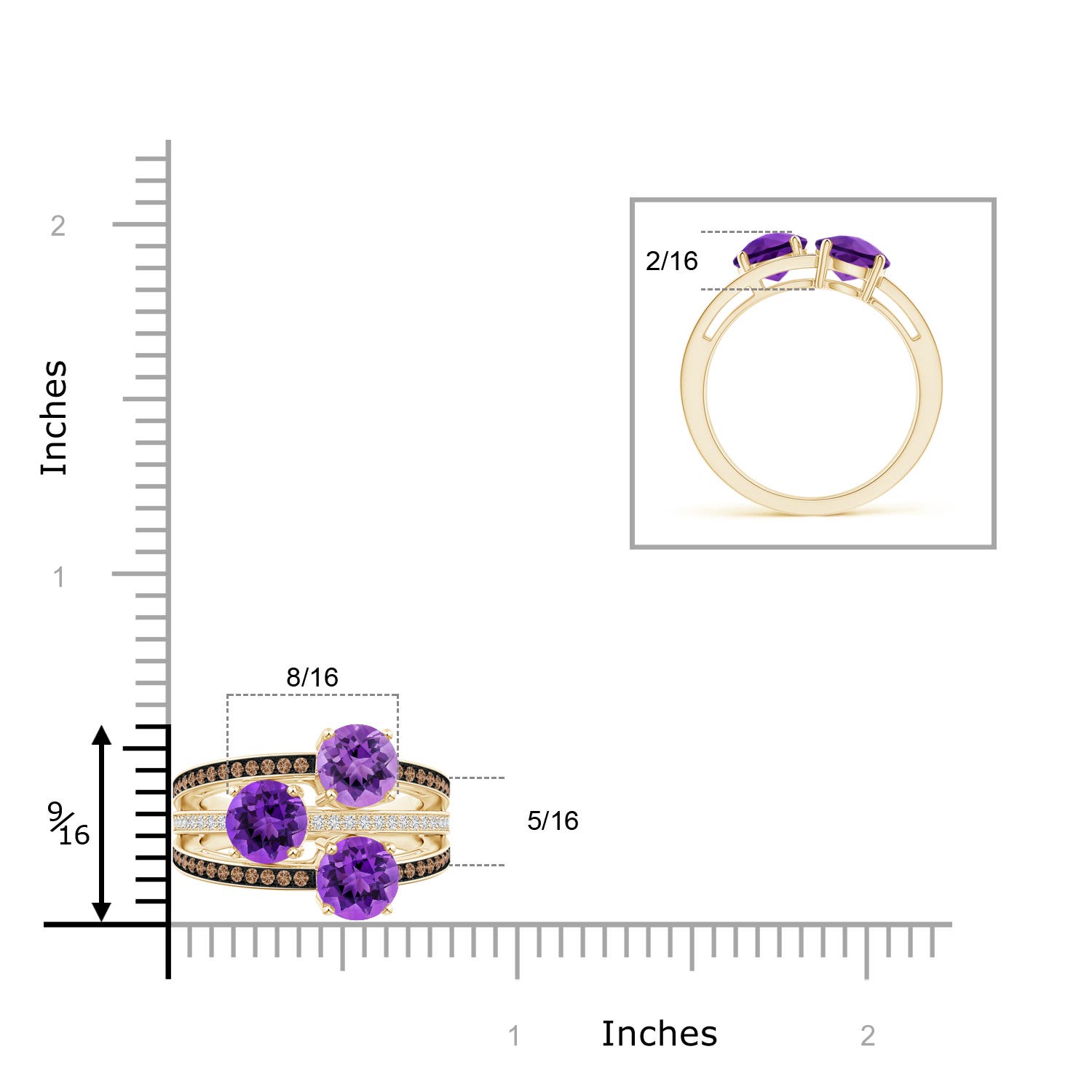 AAA - Amethyst / 2.76 CT / 14 KT Yellow Gold