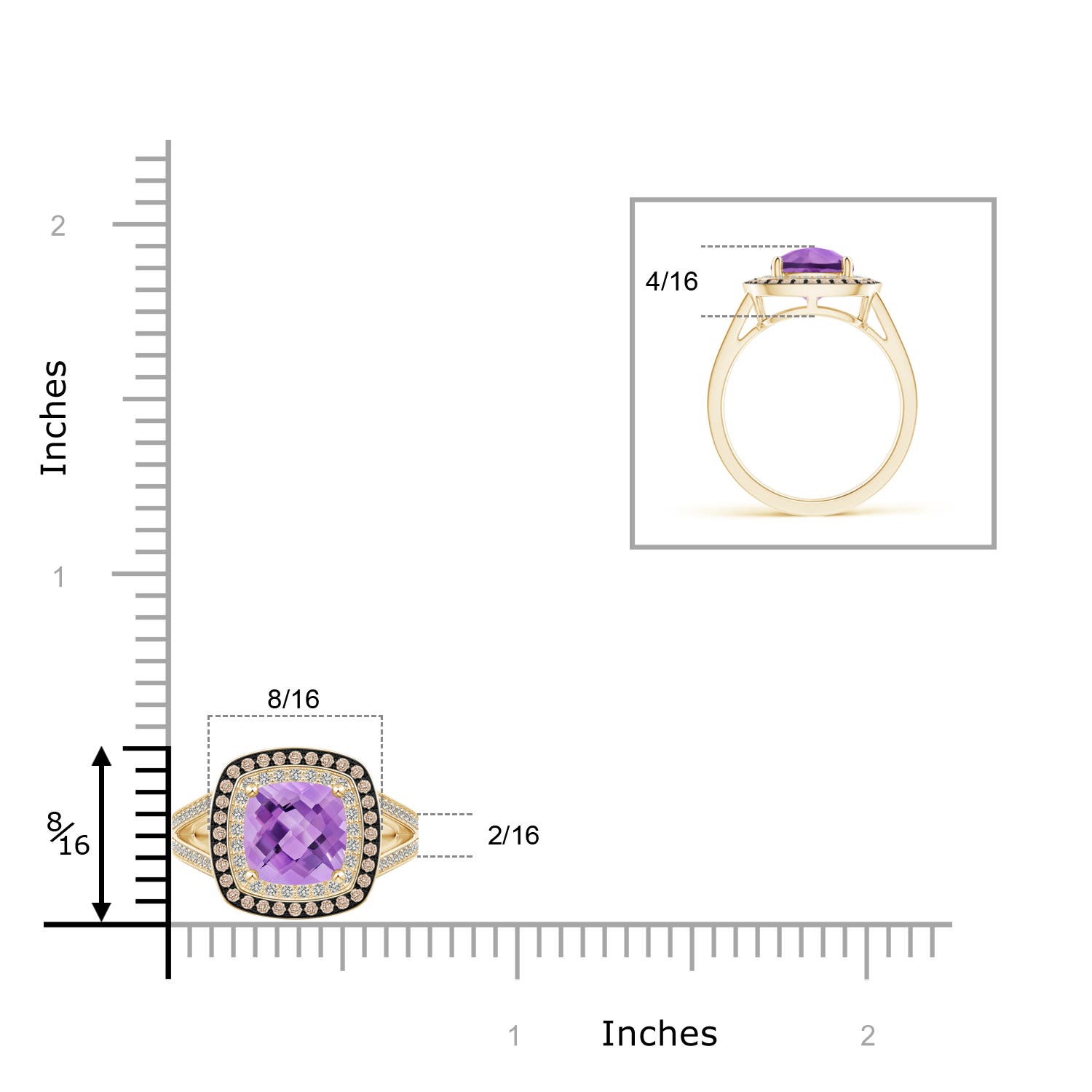 A - Amethyst / 1.74 CT / 14 KT Yellow Gold