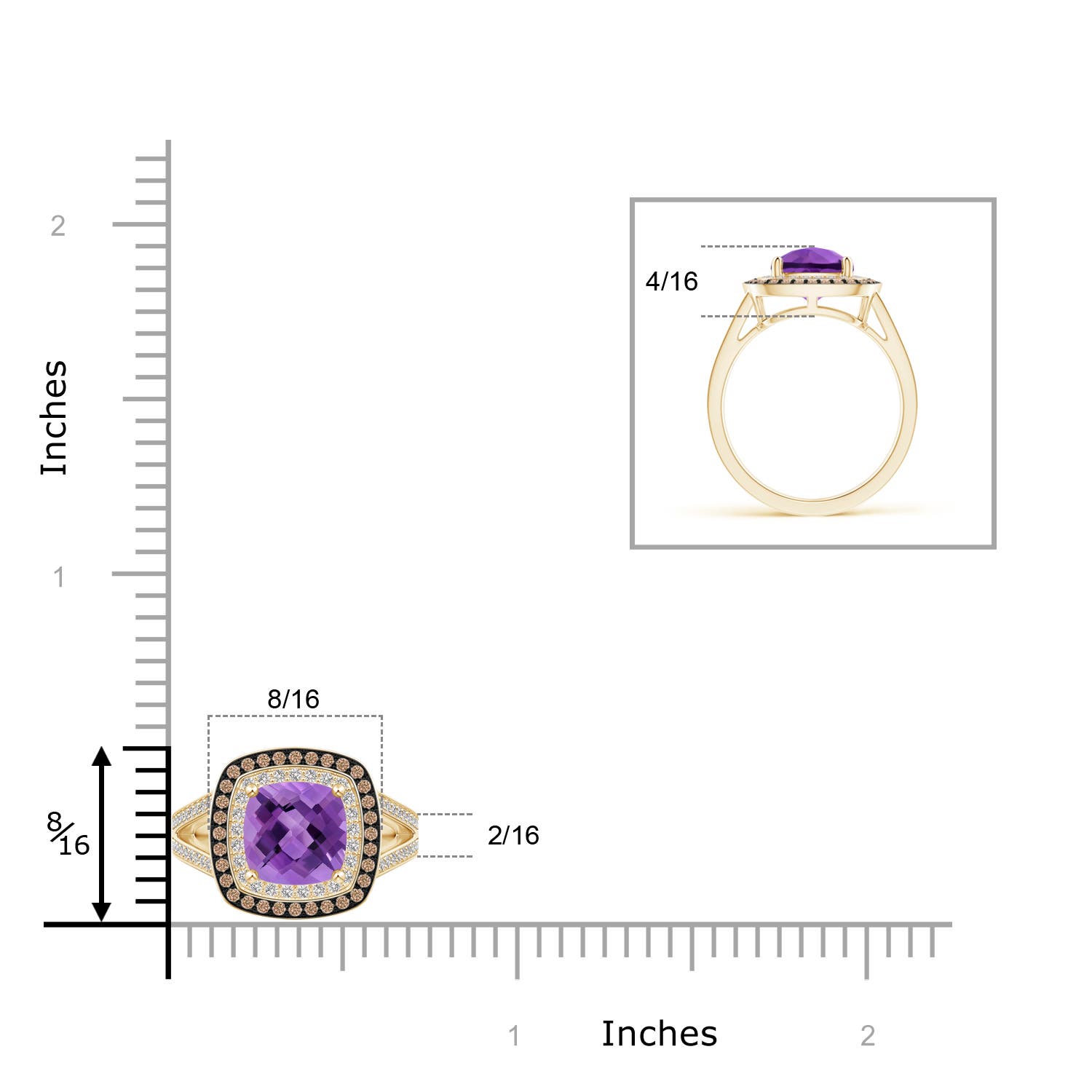 AA - Amethyst / 1.74 CT / 14 KT Yellow Gold