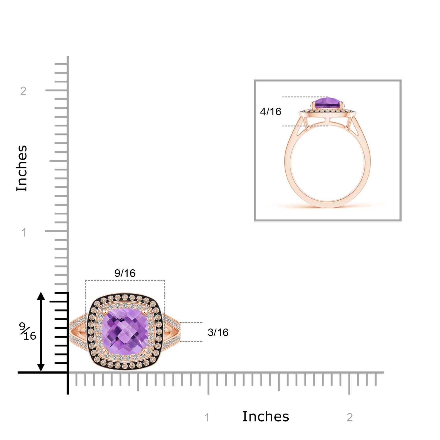 A - Amethyst / 2.7 CT / 14 KT Rose Gold