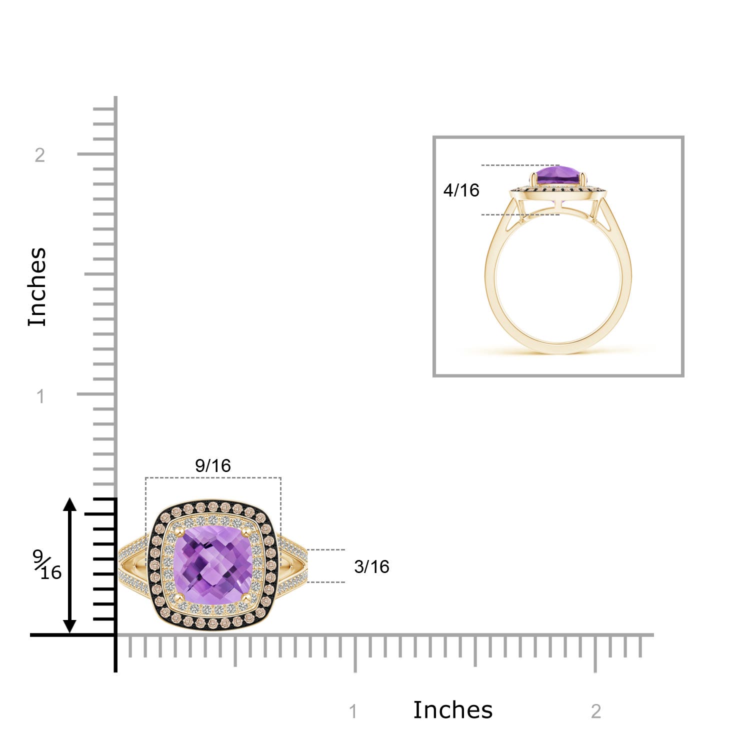 A - Amethyst / 2.7 CT / 14 KT Yellow Gold