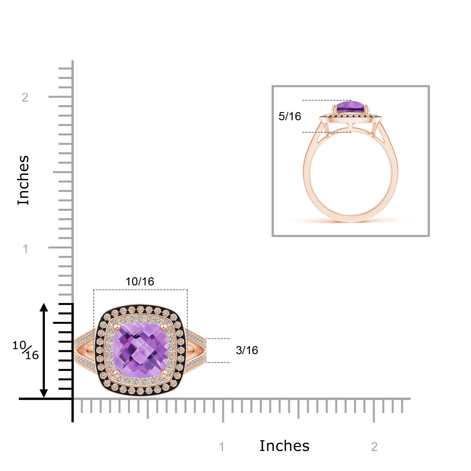 A - Amethyst / 3.7 CT / 14 KT Rose Gold