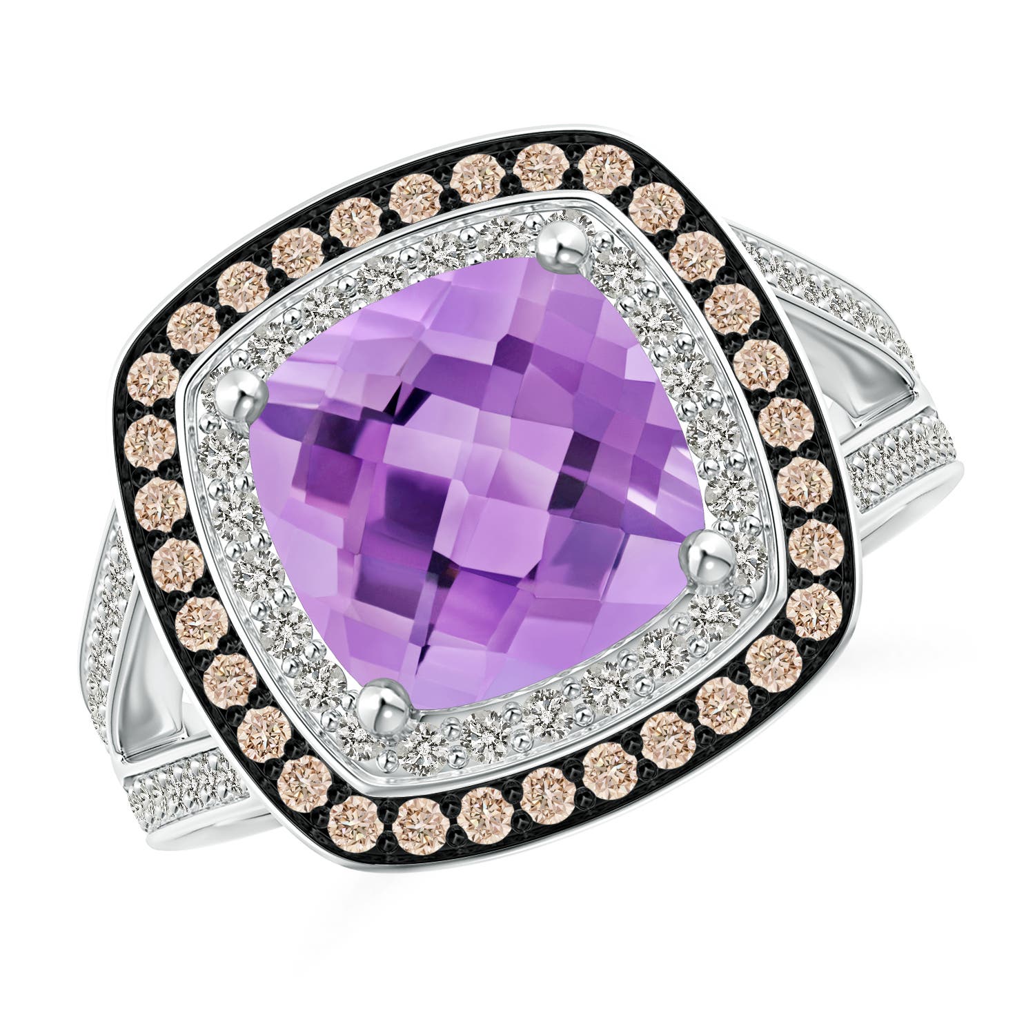 A - Amethyst / 3.7 CT / 14 KT White Gold