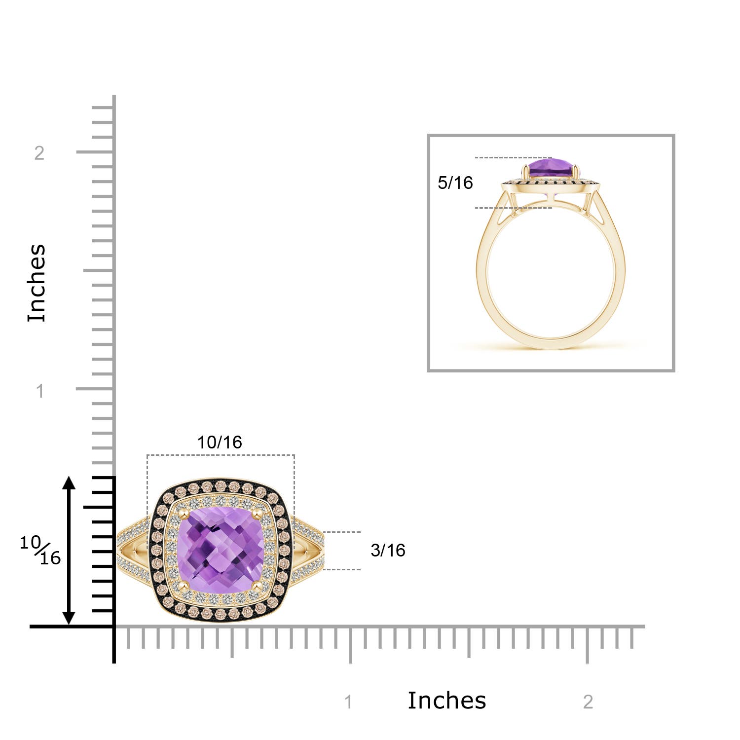 A - Amethyst / 3.7 CT / 14 KT Yellow Gold