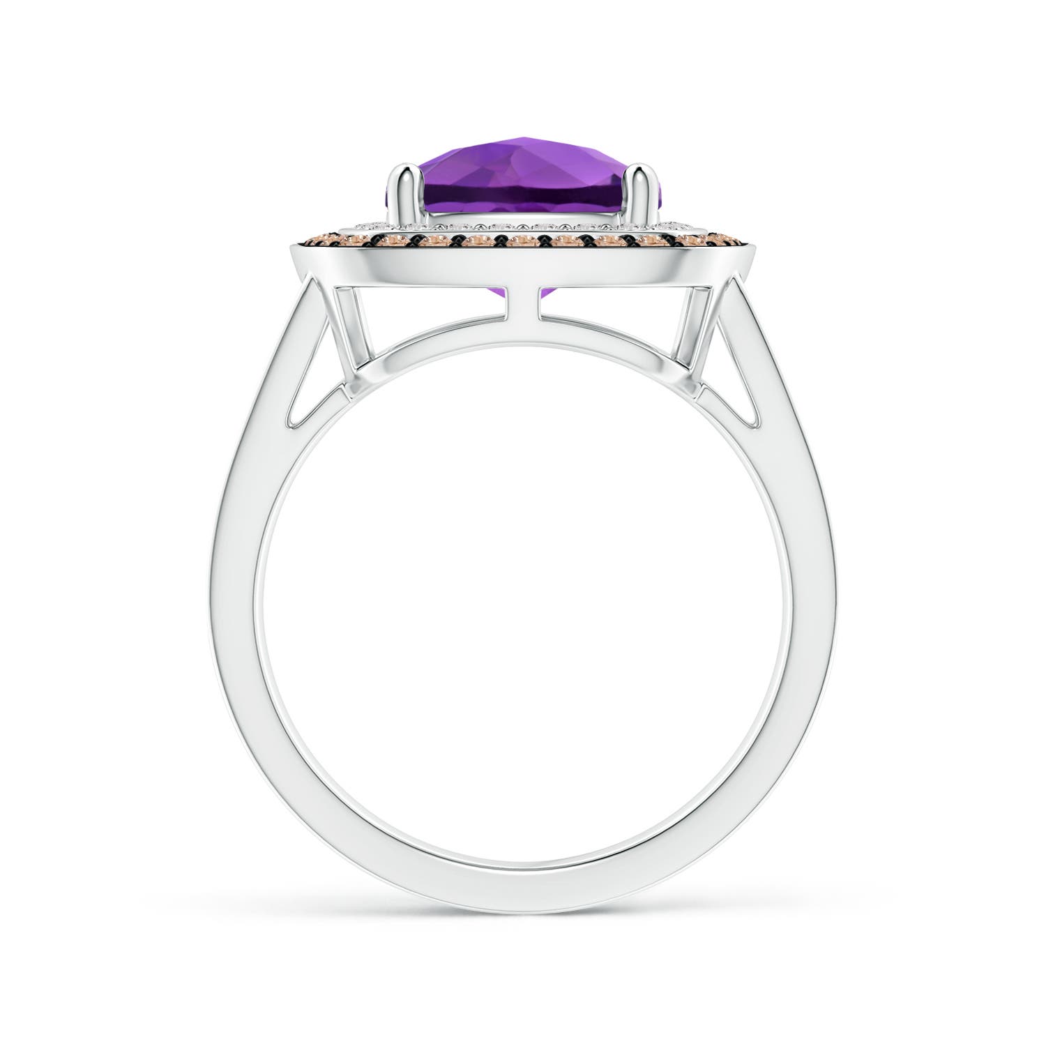 AA - Amethyst / 3.7 CT / 14 KT White Gold