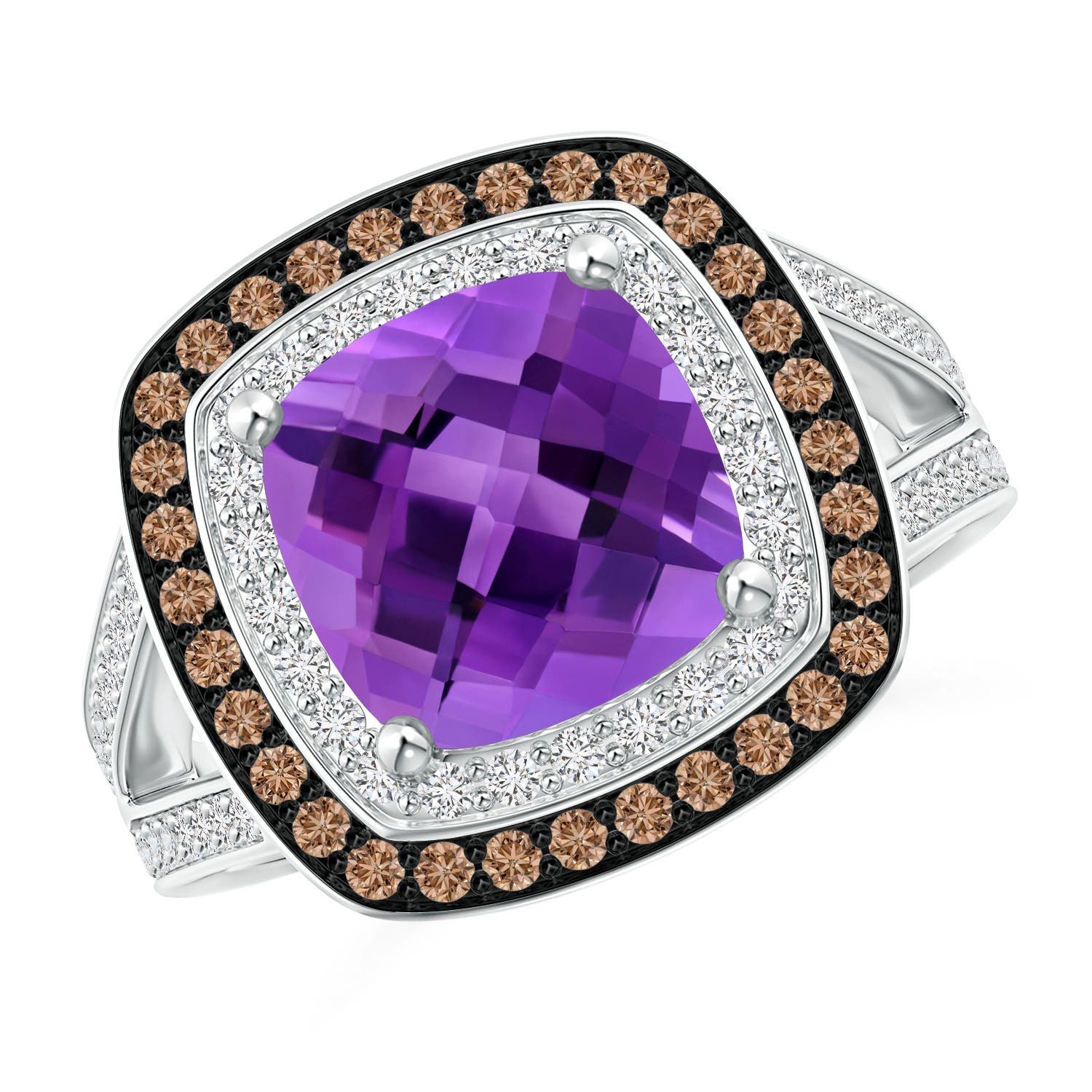 AAA - Amethyst / 3.7 CT / 14 KT White Gold