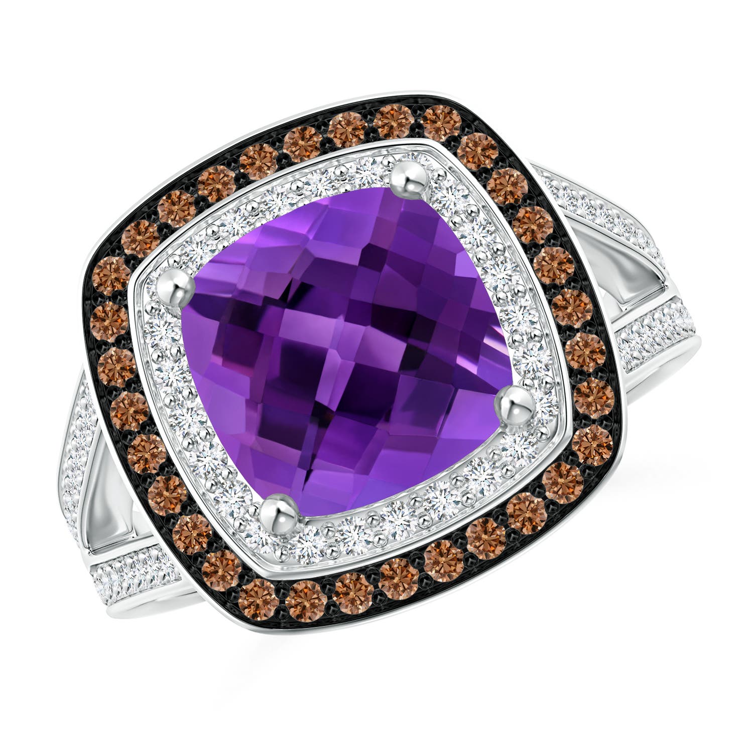 AAAA - Amethyst / 3.7 CT / 14 KT White Gold