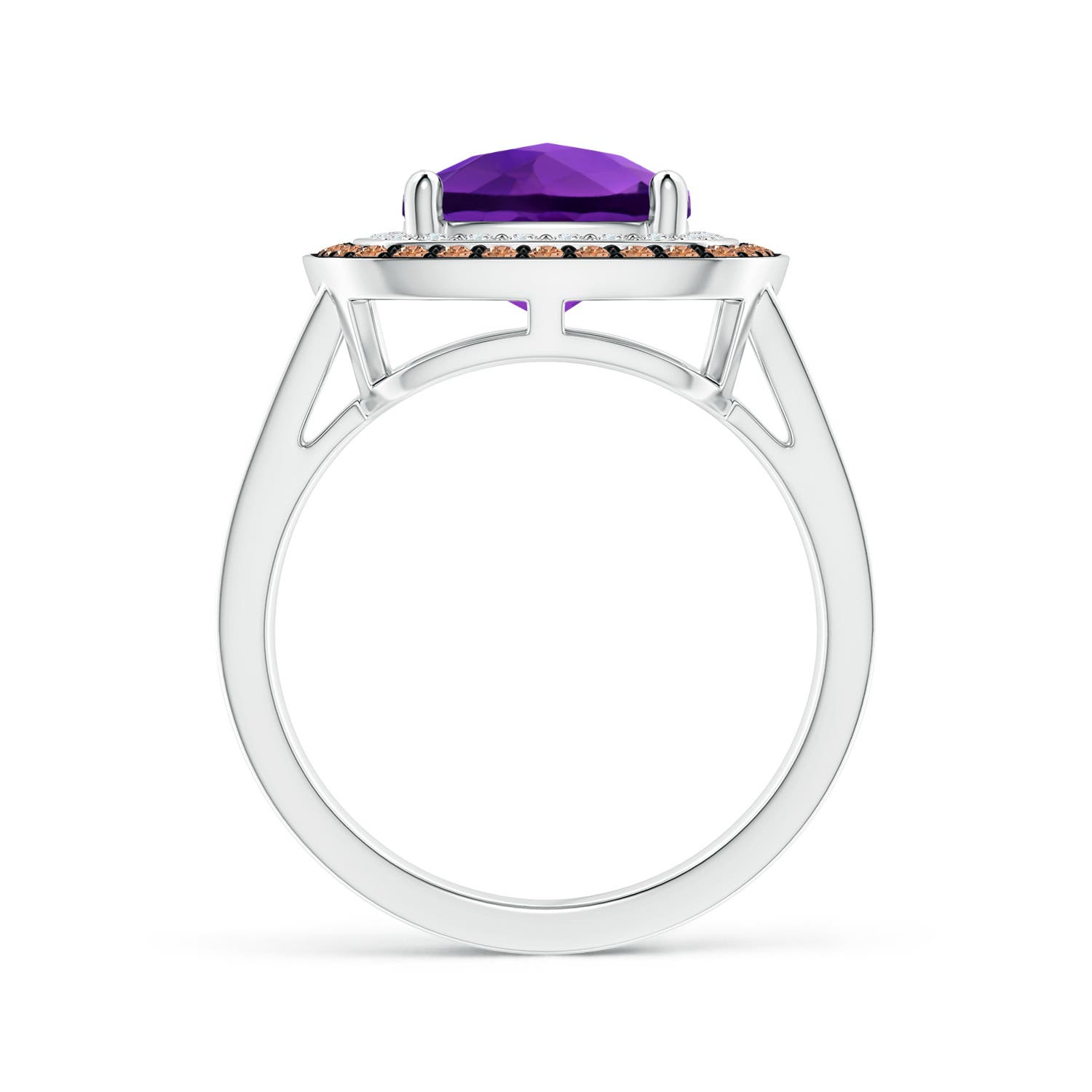 AAAA - Amethyst / 3.7 CT / 14 KT White Gold