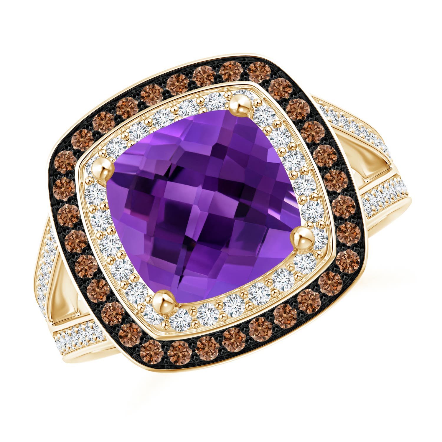 AAAA - Amethyst / 3.7 CT / 14 KT Yellow Gold