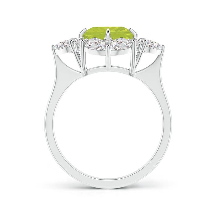 A - Peridot / 3.73 CT / 14 KT White Gold