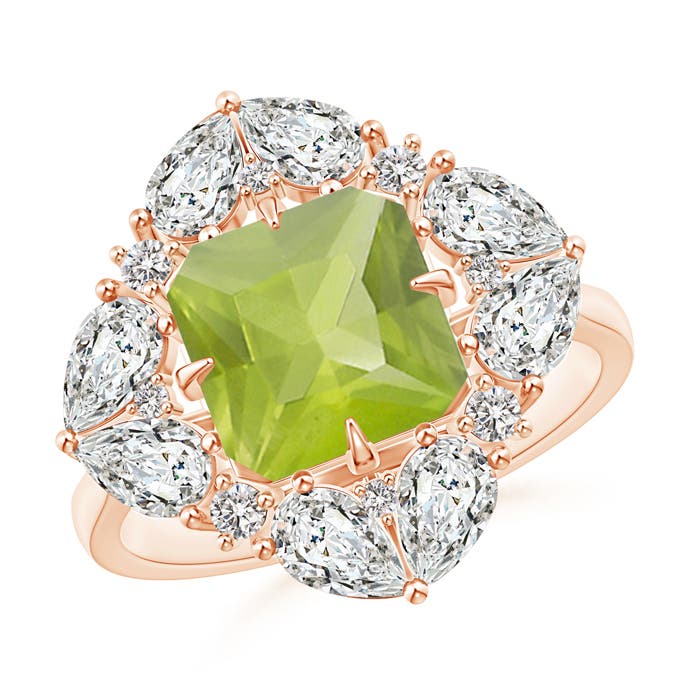 AA - Peridot / 3.73 CT / 14 KT Rose Gold