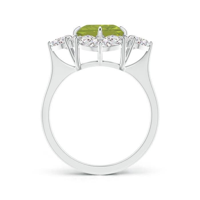 AA - Peridot / 3.73 CT / 14 KT White Gold