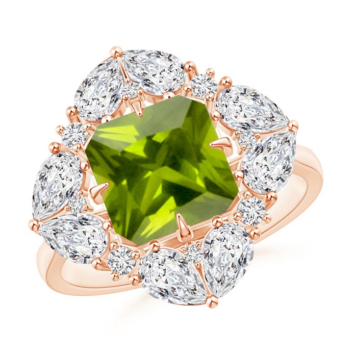 AAA - Peridot / 3.73 CT / 14 KT Rose Gold