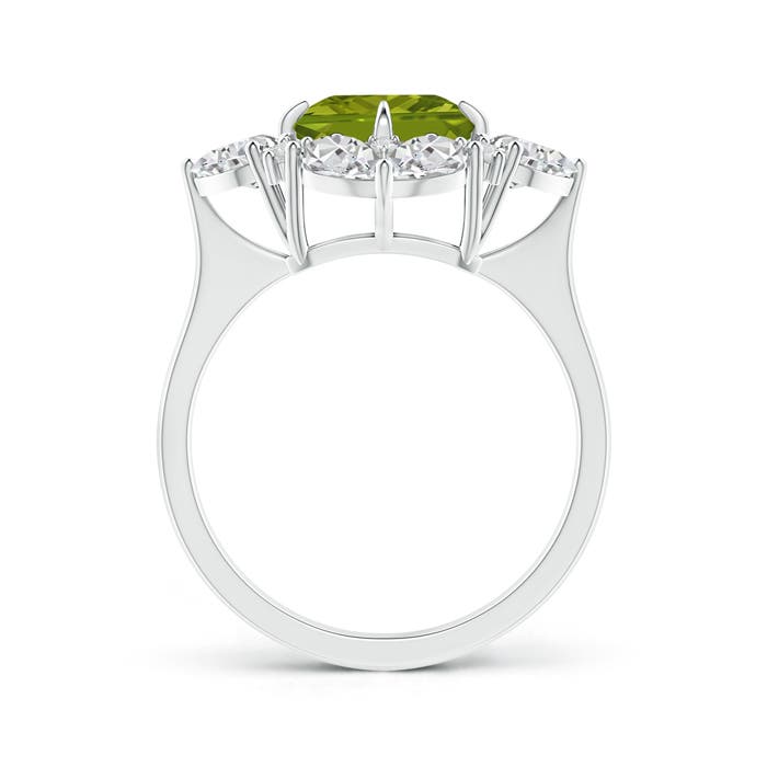 AAA - Peridot / 3.73 CT / 14 KT White Gold