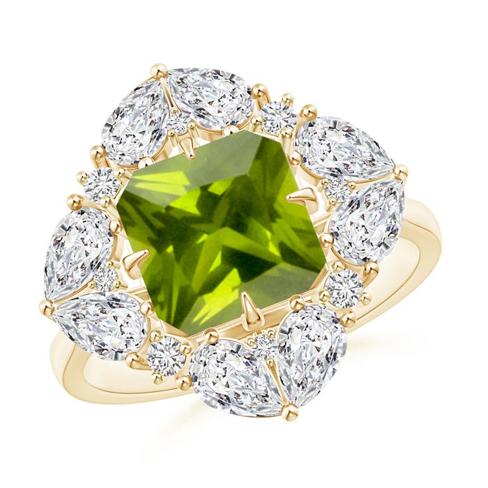 AAA - Peridot / 3.73 CT / 14 KT Yellow Gold