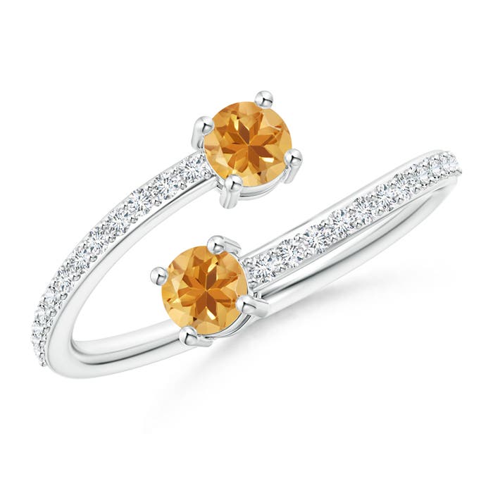 A - Citrine / 1.09 CT / 14 KT White Gold