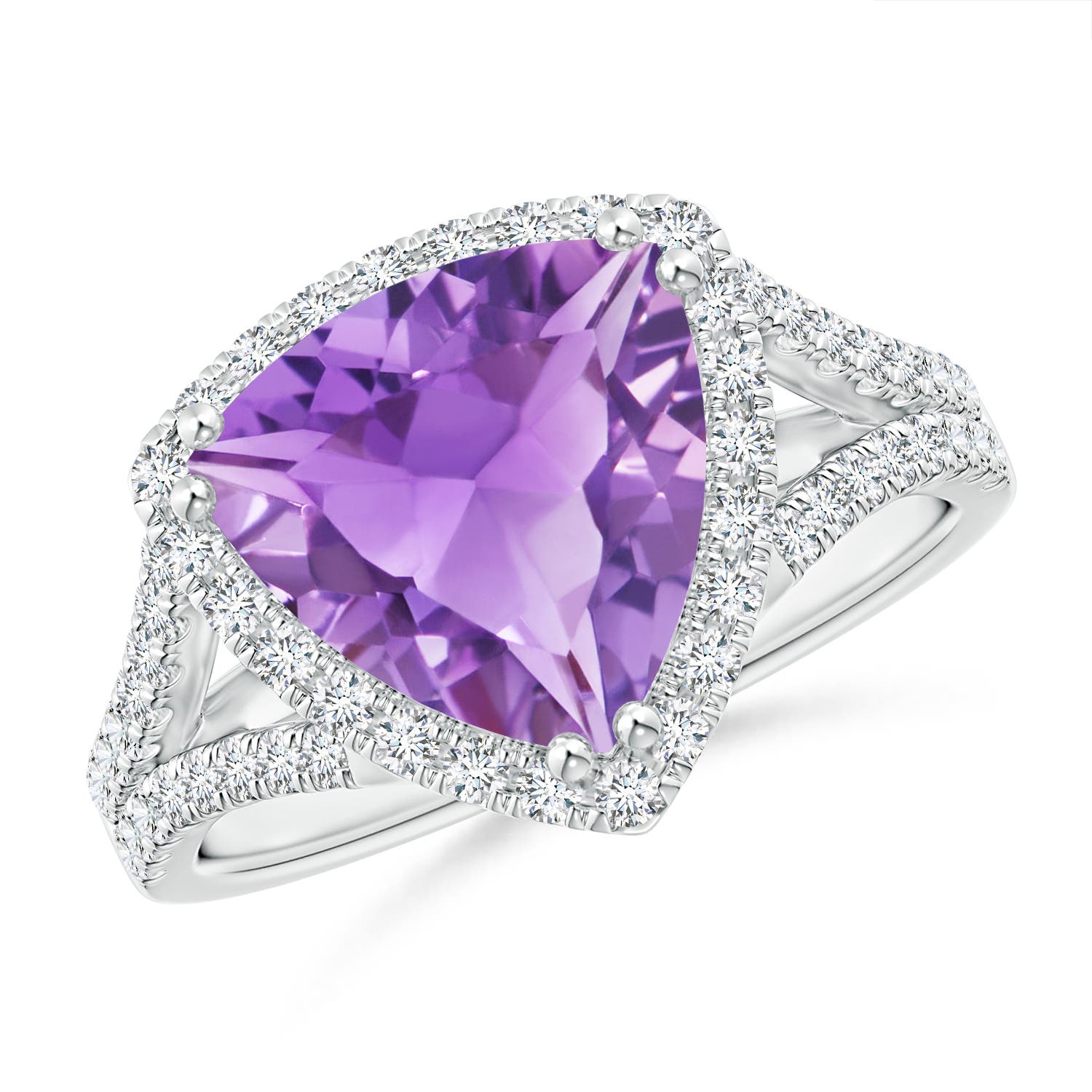 A - Amethyst / 3.16 CT / 14 KT White Gold