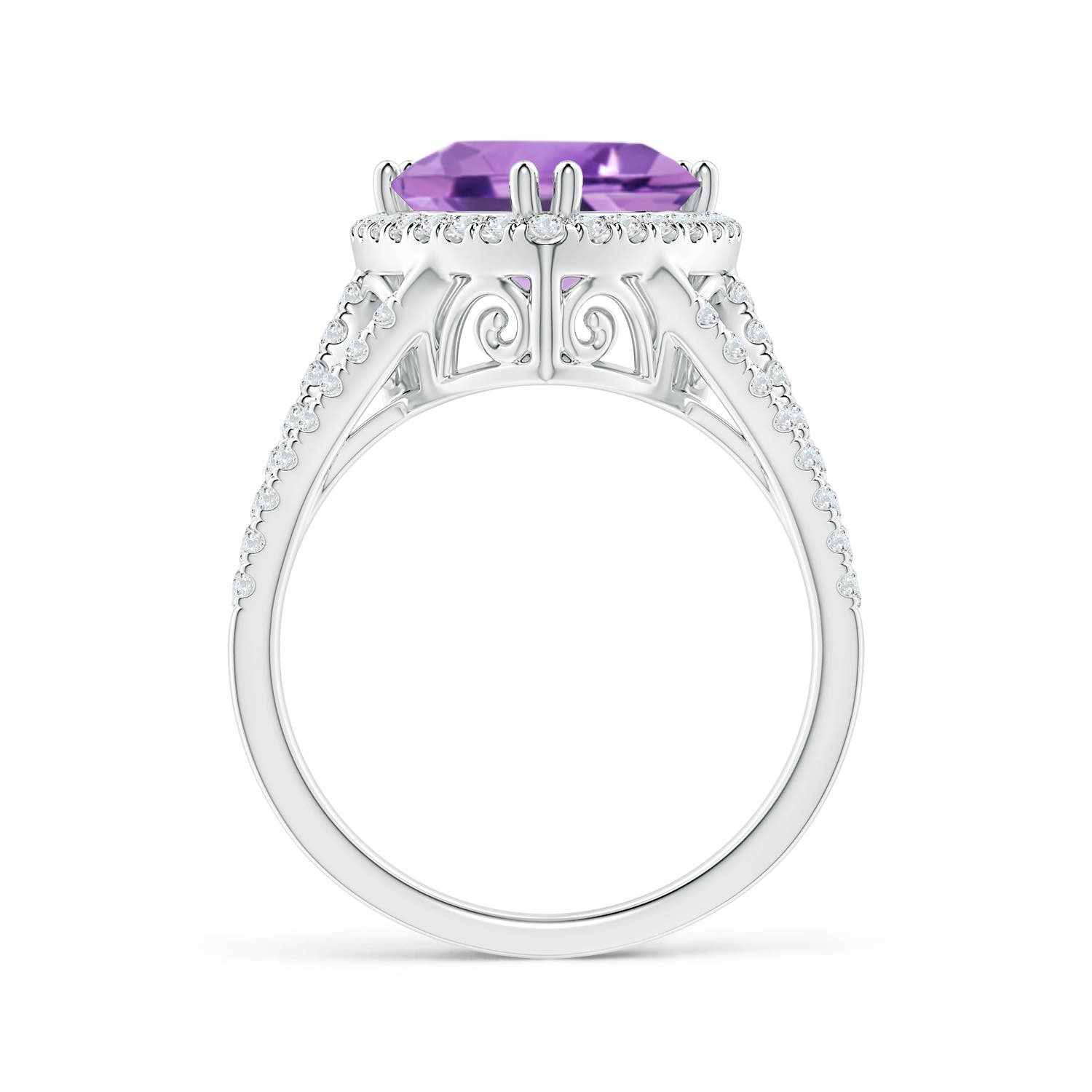 A - Amethyst / 3.16 CT / 14 KT White Gold