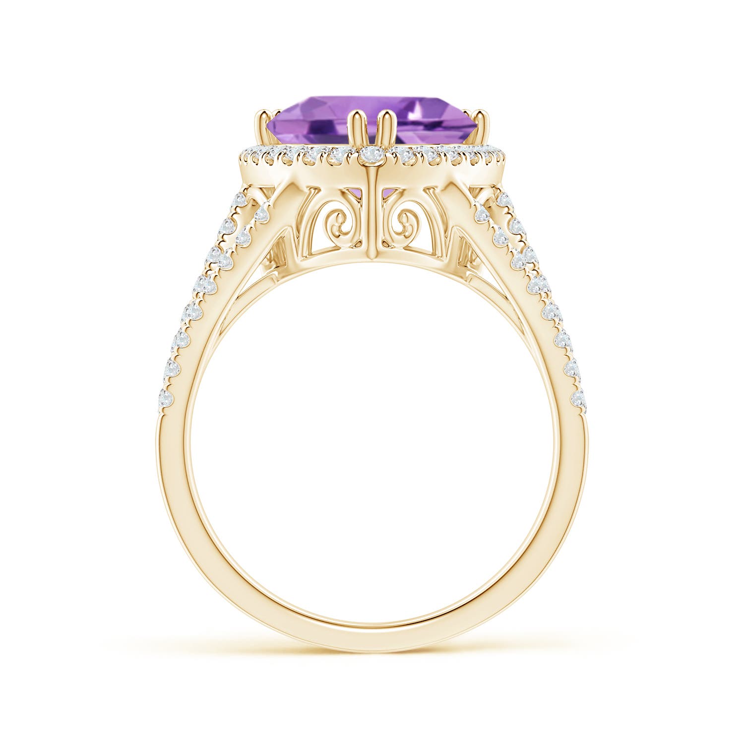 A - Amethyst / 3.16 CT / 14 KT Yellow Gold