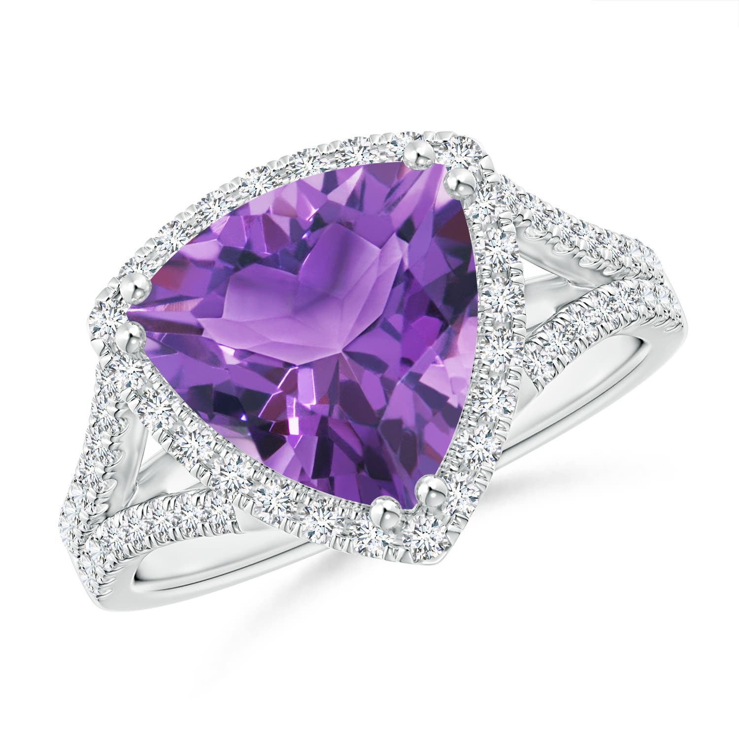 AA - Amethyst / 3.16 CT / 14 KT White Gold