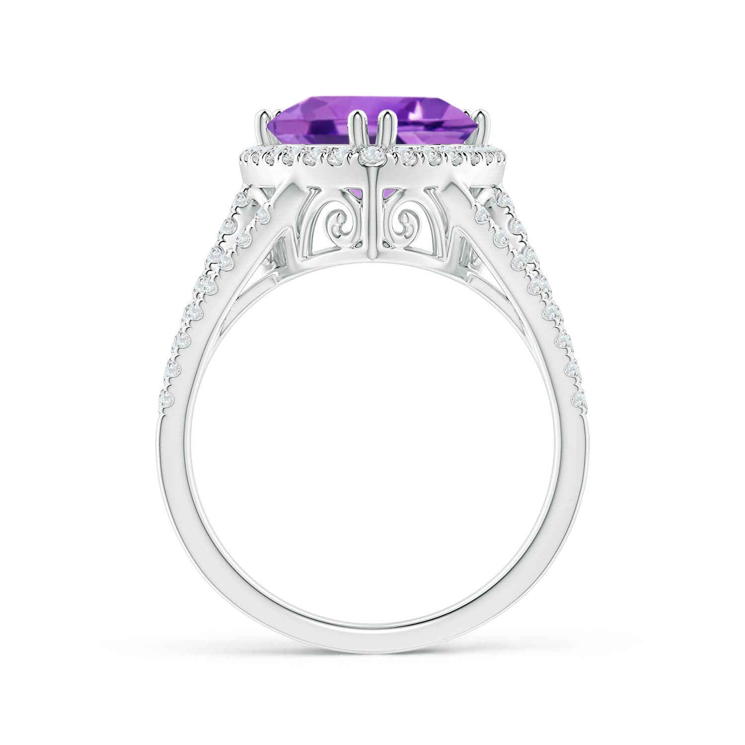 AA - Amethyst / 3.16 CT / 14 KT White Gold