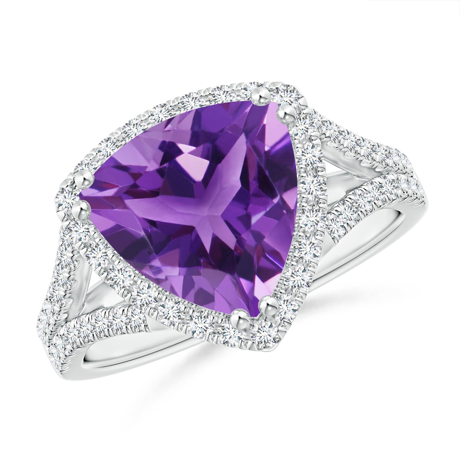 AAA - Amethyst / 3.16 CT / 14 KT White Gold