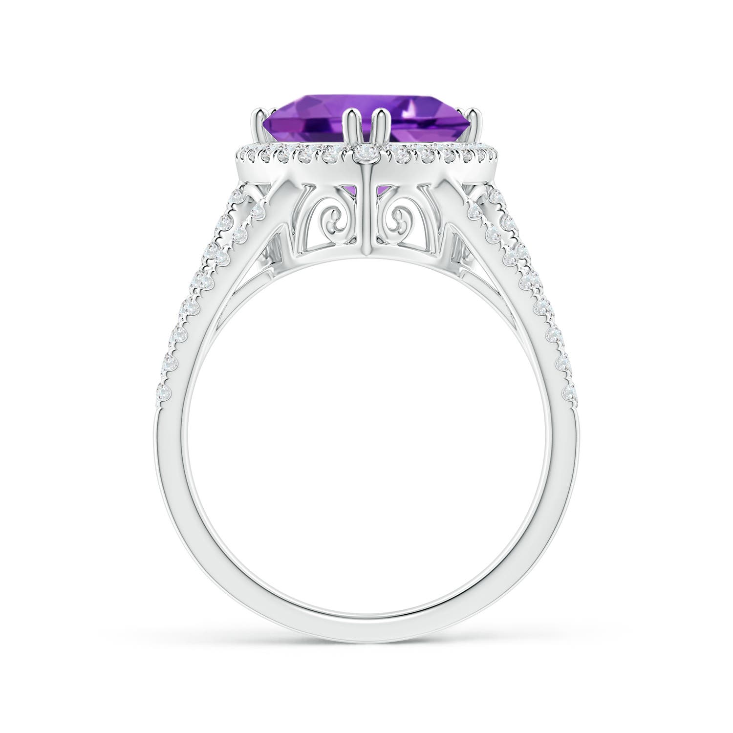 AAA - Amethyst / 3.16 CT / 14 KT White Gold