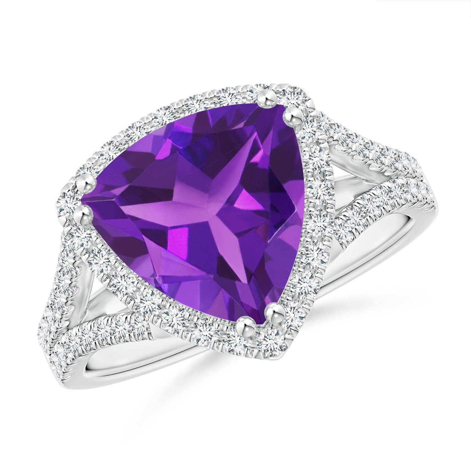 AAAA - Amethyst / 3.16 CT / 14 KT White Gold