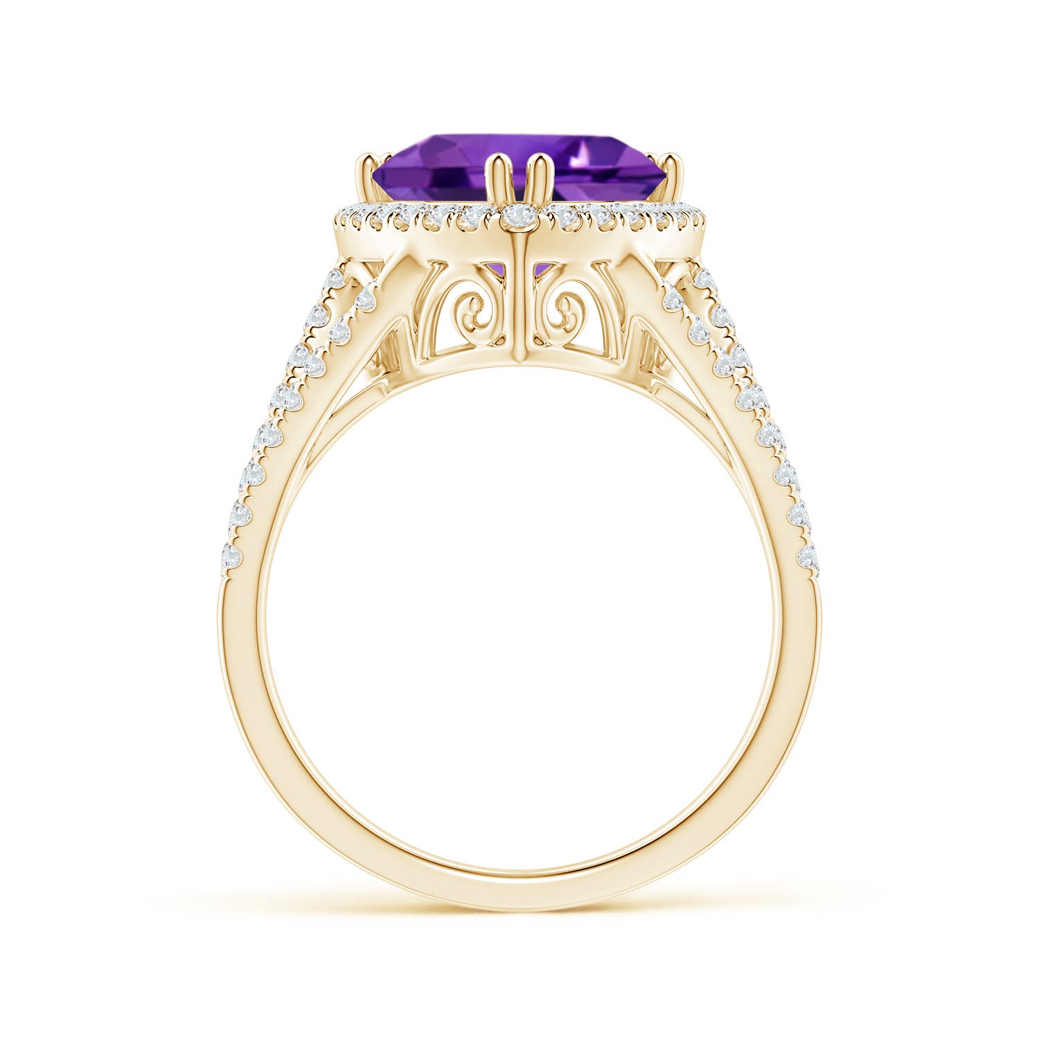 AAAA - Amethyst / 3.16 CT / 14 KT Yellow Gold